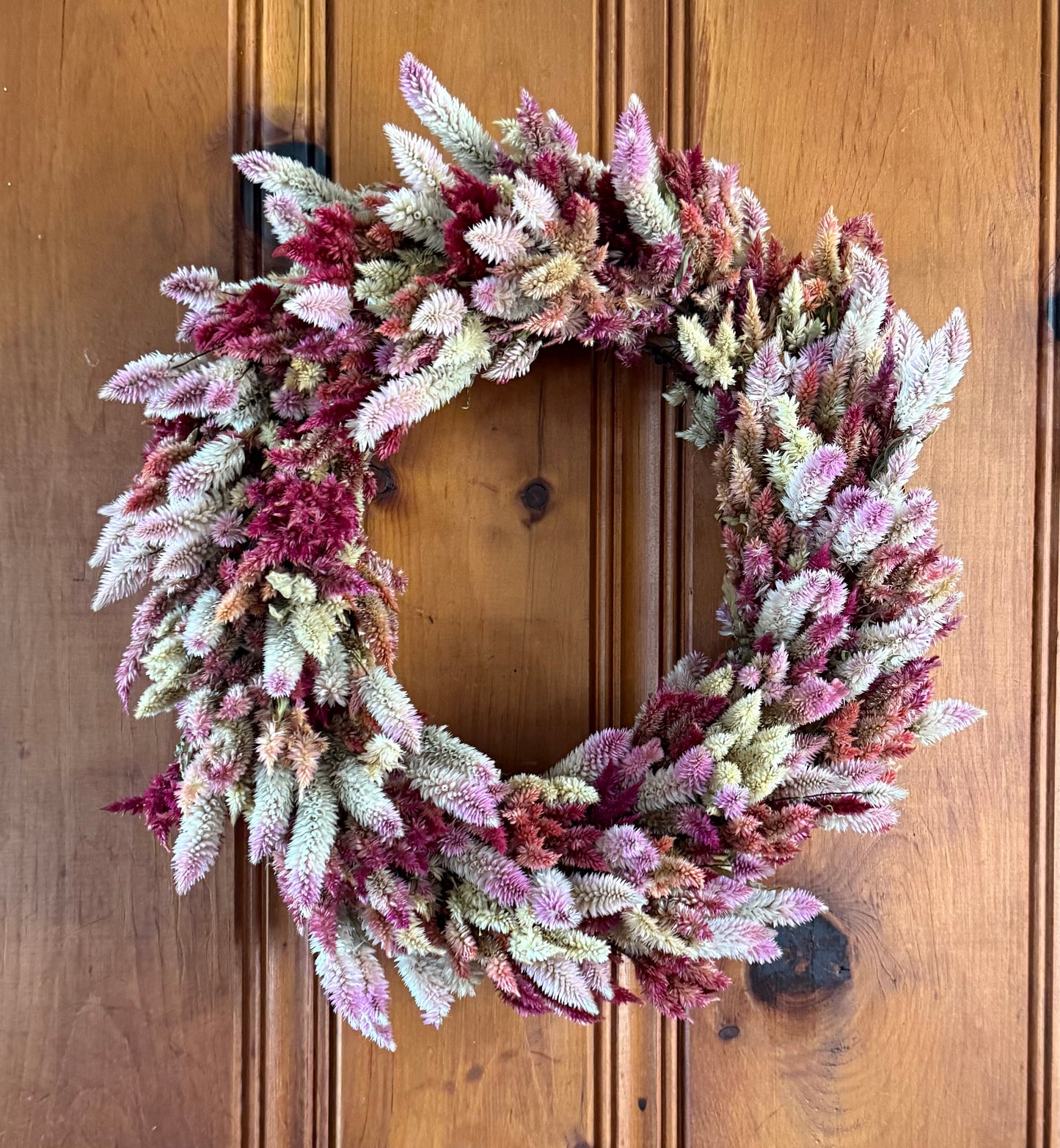 Sunset Celosia Wreath