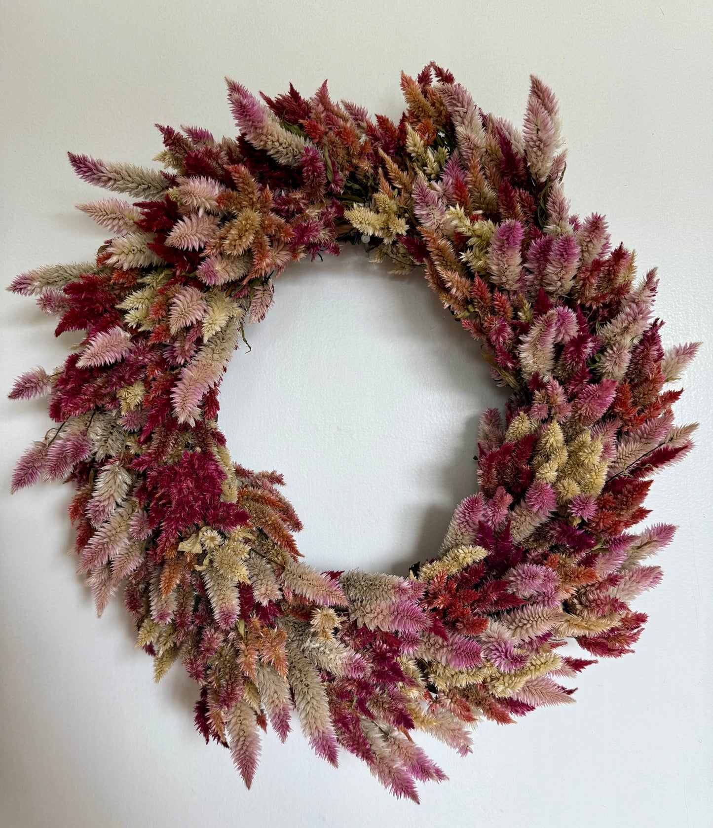 Sunset Celosia Wreath
