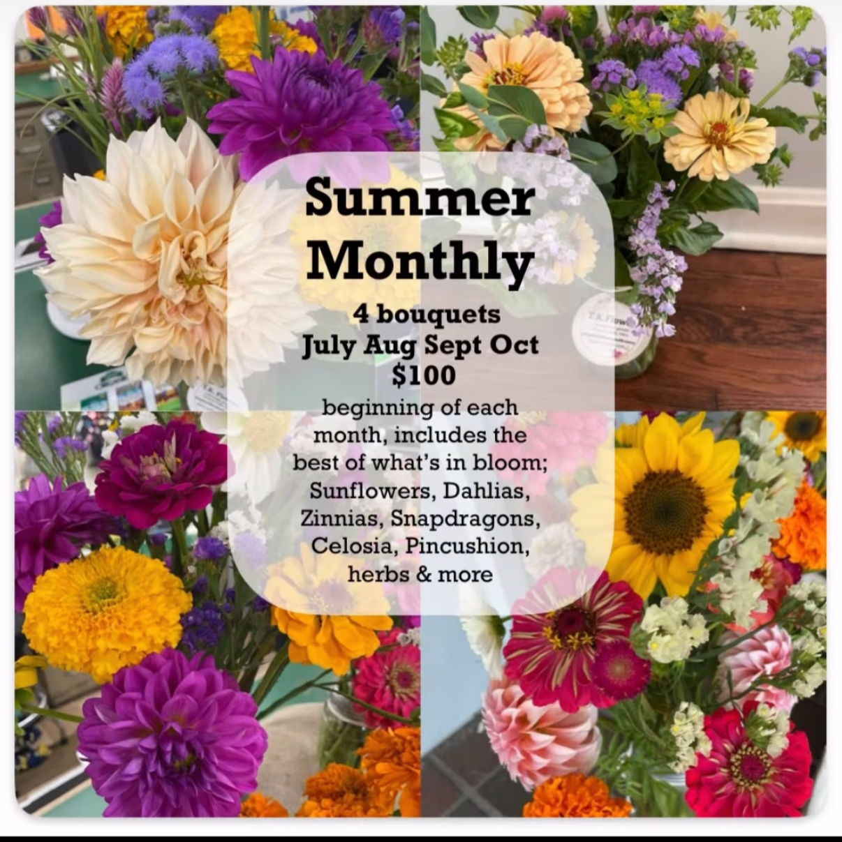 Summer Monthly Bouquet Subscription