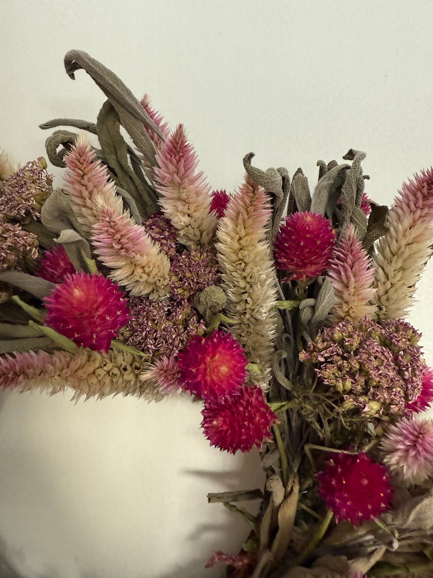 Raspberry Sage Dried Floral Wreath