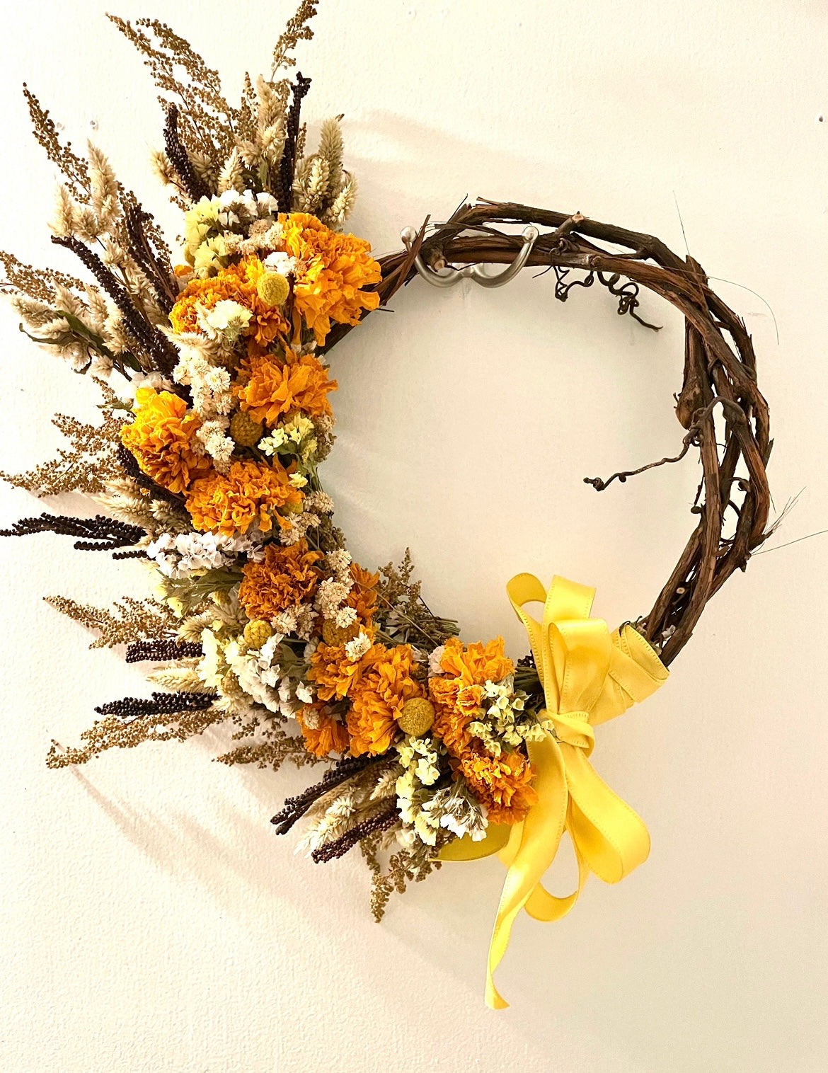 Bright Dried Floral Wreath